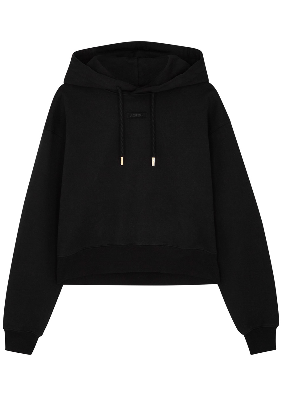 Jacquemus Le Hoodie Gros Grain Hooded Cotton Sweatshirt - Black - L (UK14 / L)