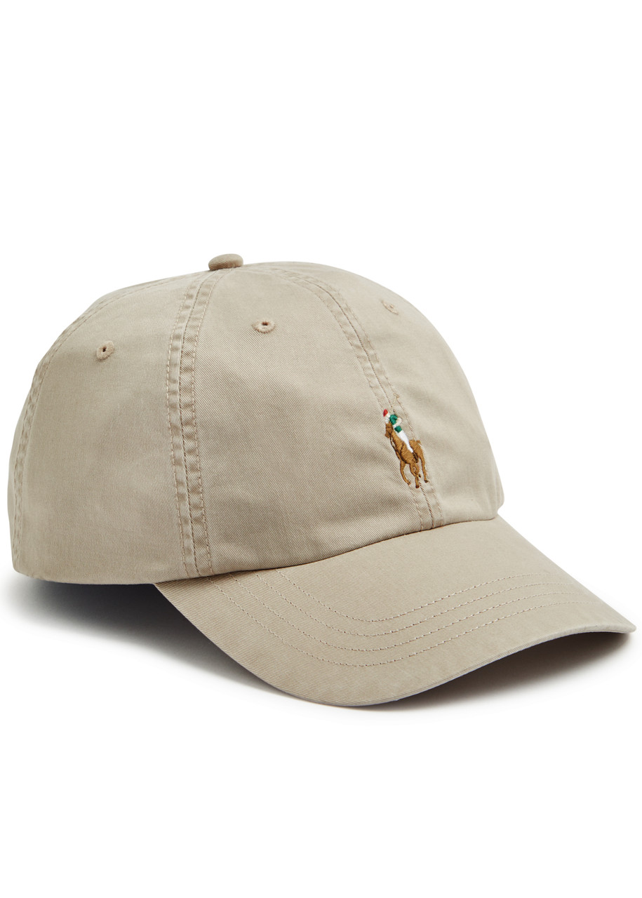 Shop Polo Ralph Lauren Logo-embroidered Twill Cap In Beige