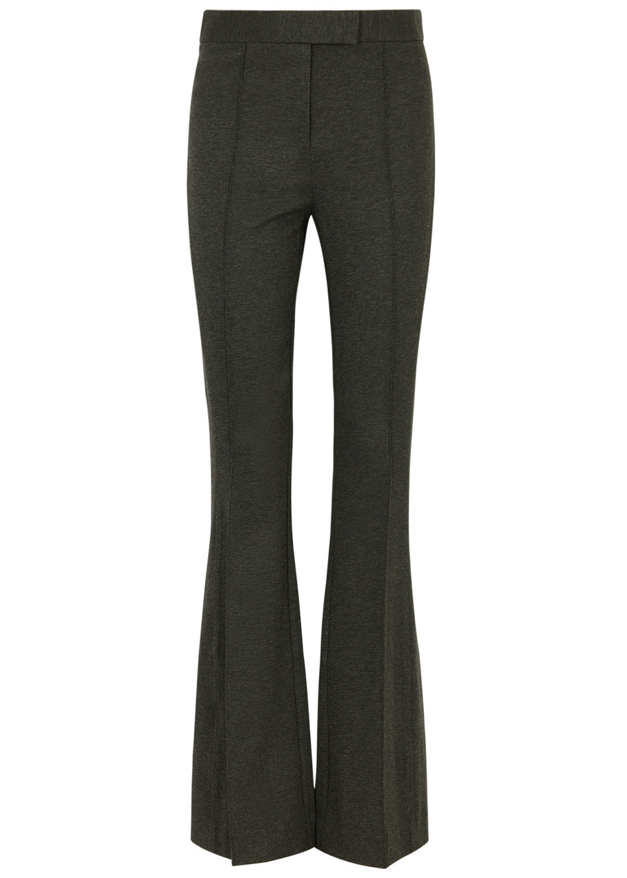 Helmut Lang Bootcut Twill Trousers In Charcoal