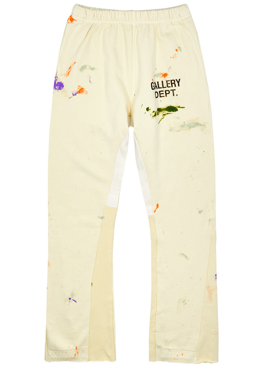 Gallery Dept. Painted Logo-print Cotton Sweatpants In White