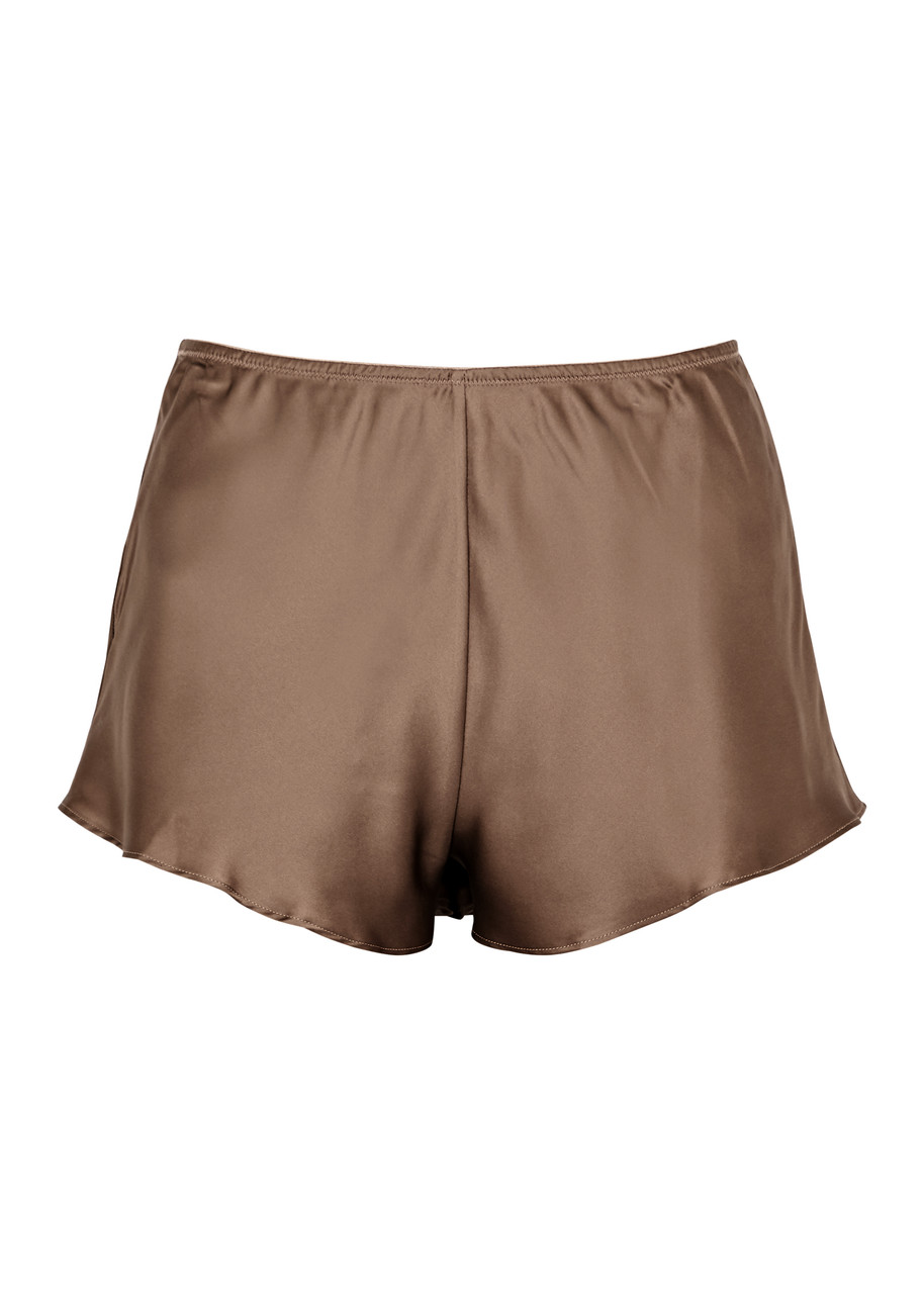 Simone Perele Dream Silk-satin Shorts In Light Brown