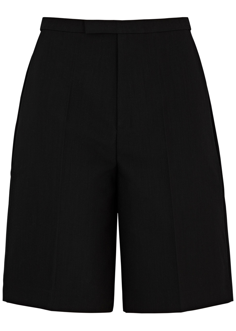 Shop Rohe Wool Shorts In Black