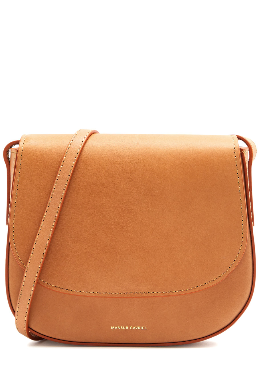 Mansur Gavriel Classic Mini Leather Saddle bag - Camel
