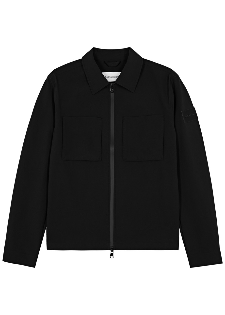 Calvin Klein Shell Overshirt In Black