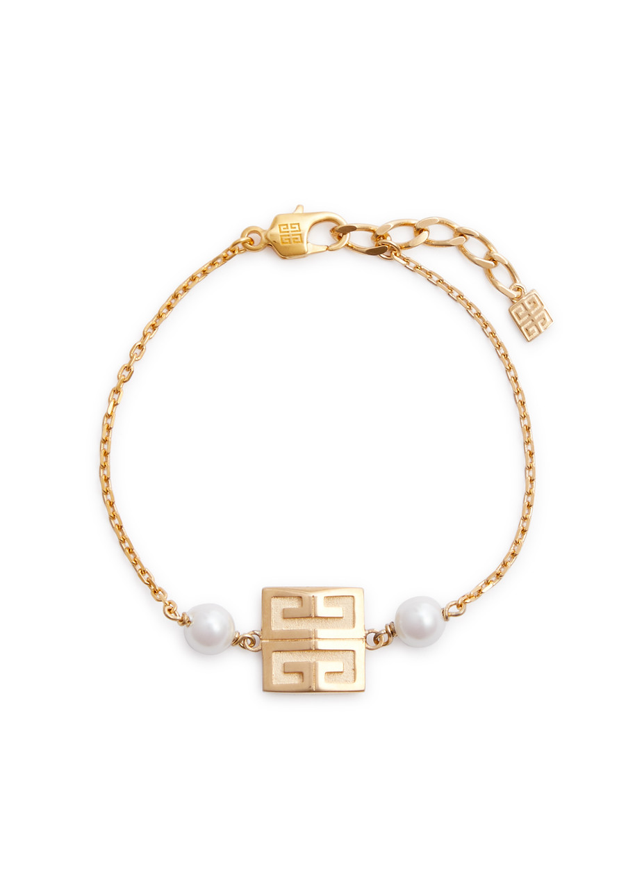Givenchy 4g Logo Embellished Bracelet In Gold