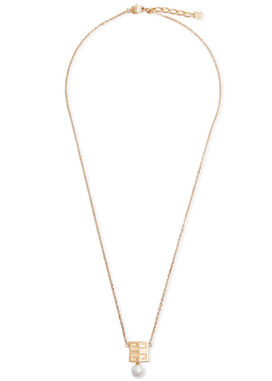 Givenchy 4g Logo Embellished Necklace In Gold
