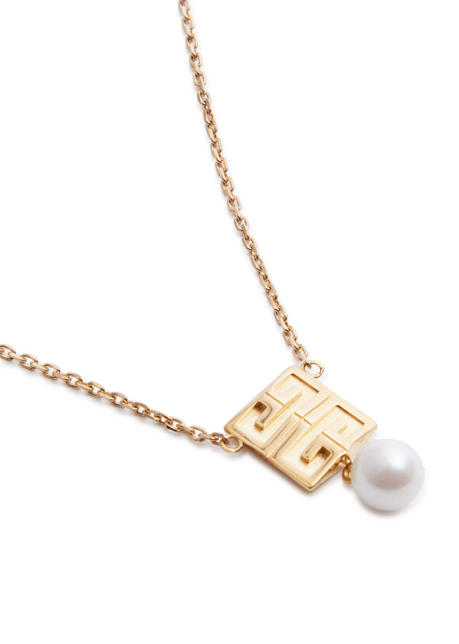  Givenchy 4g Logo Embellished Necklace - Gold - One Size 