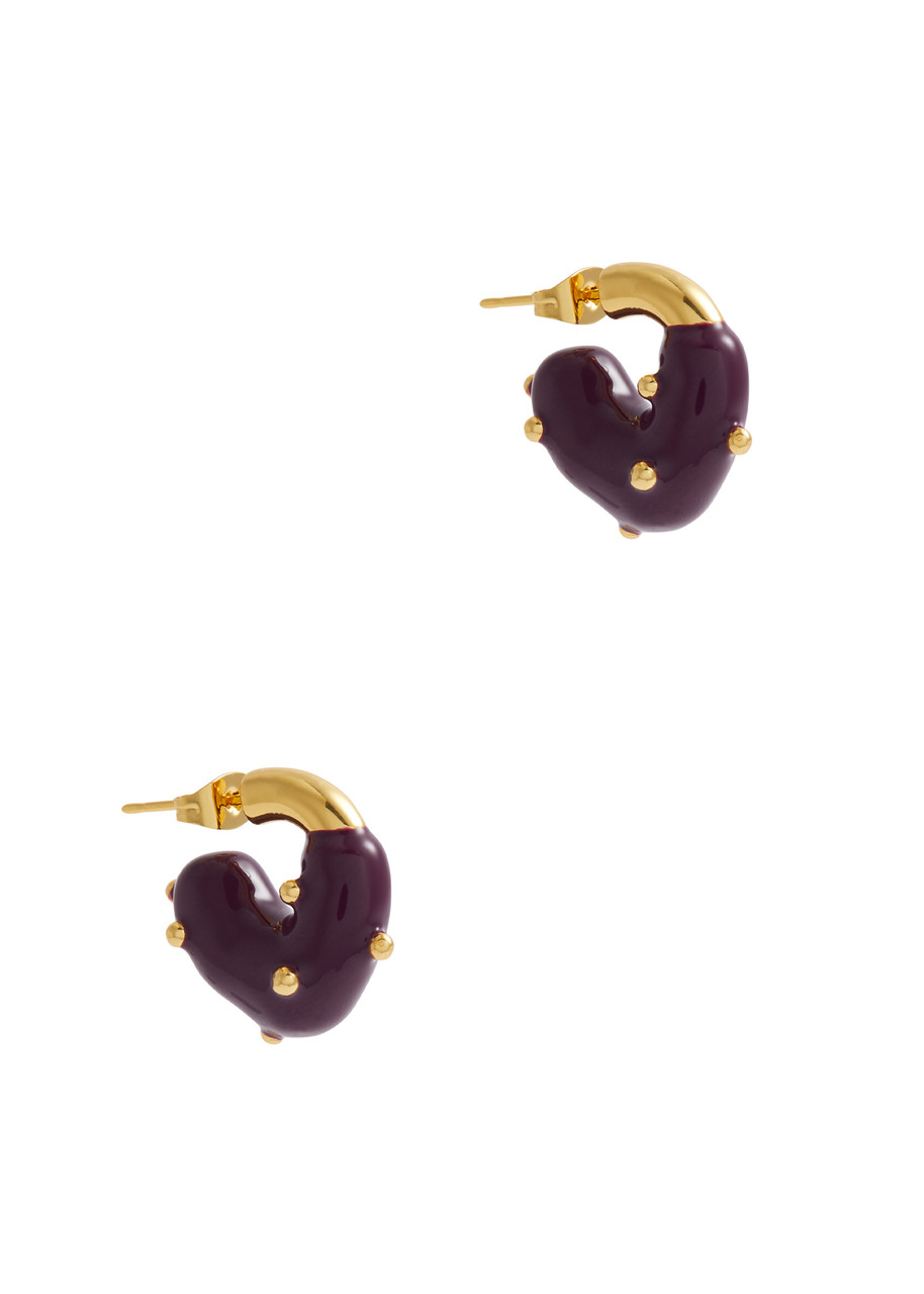 Theo Gold-pated Hoop Earrings
