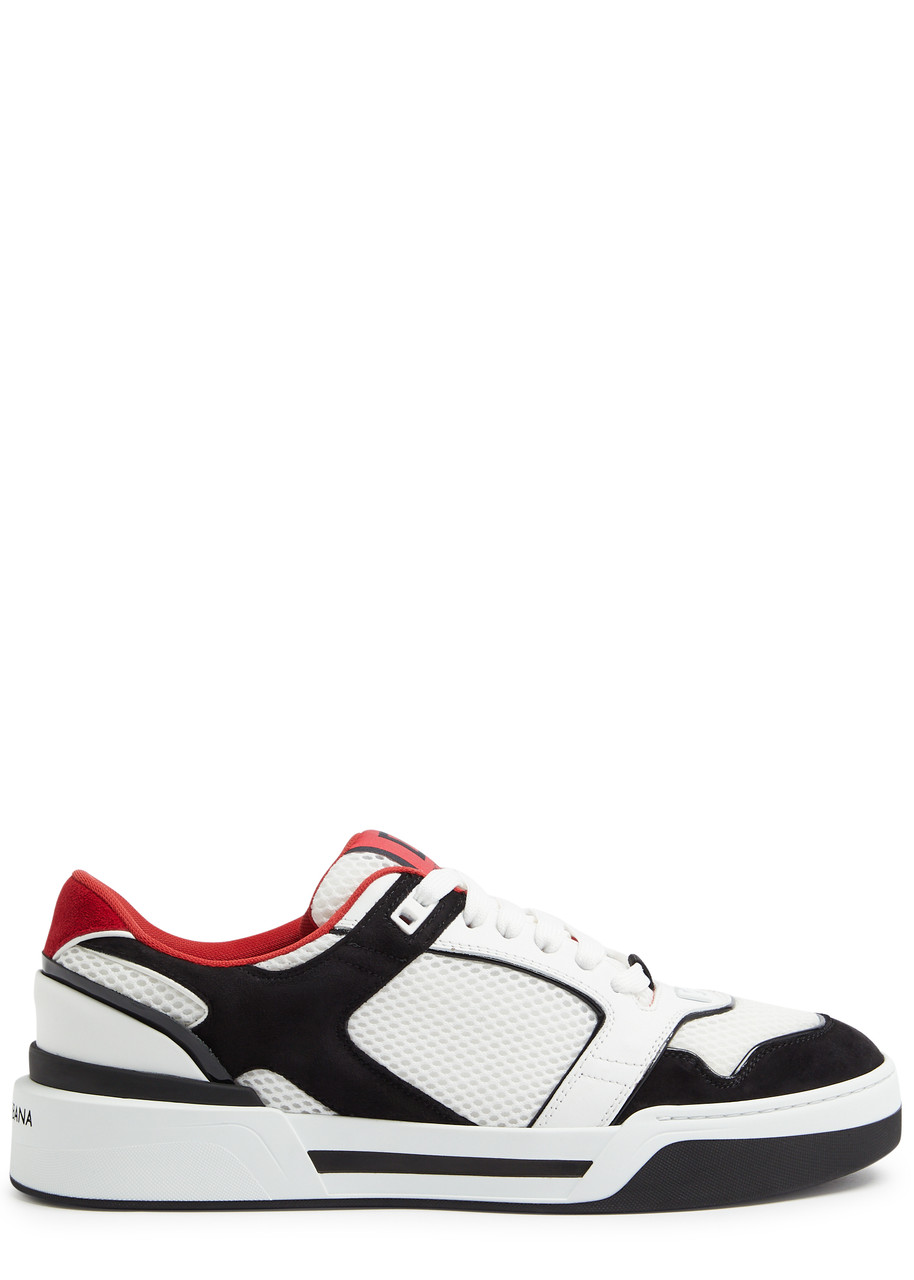 Dolce & Gabbana New Roma Panelled Mesh Trainers In White