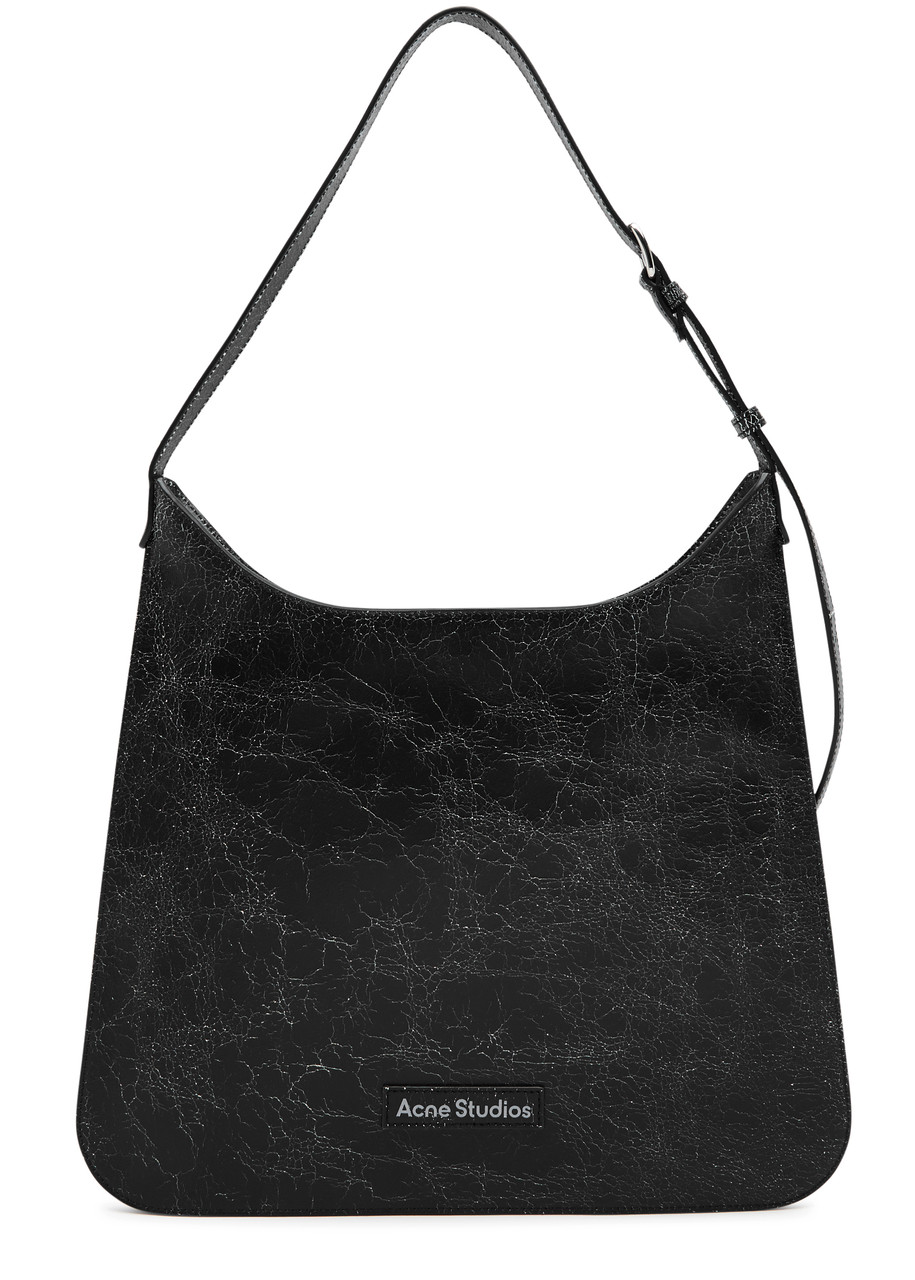 Acne Studios Platt Leather Shoulder Bag In Black