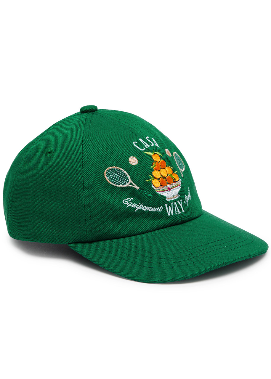 Casablanca Casaway Embroidered Cotton Cap In Green