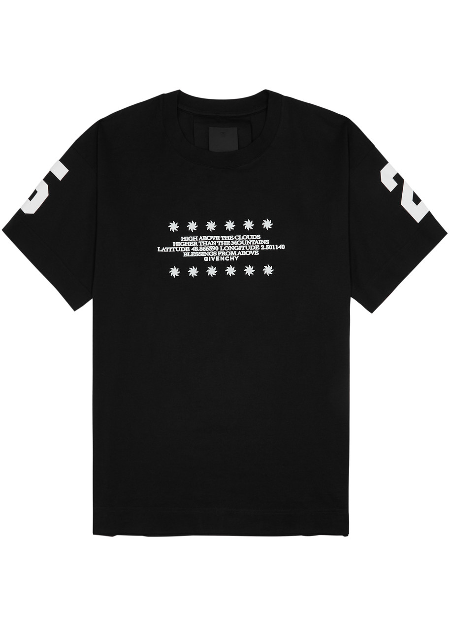 Givenchy Printed Cotton T-shirt In Black