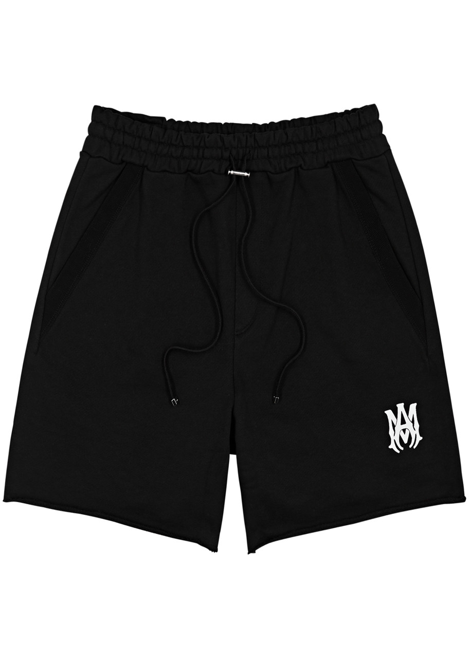 Amiri Logo-print Cotton Shorts In Black