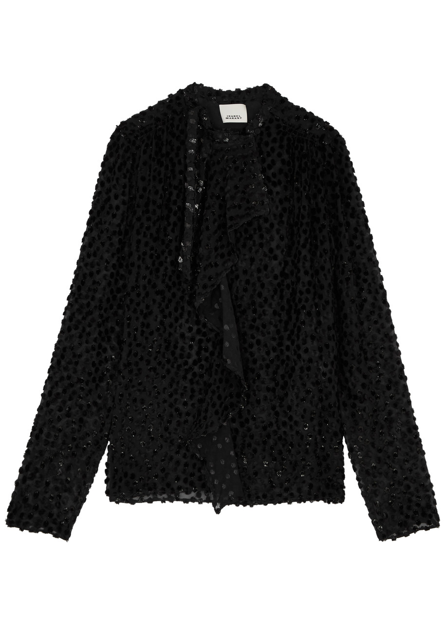 Isabel Marant Utah Silk Top In Black