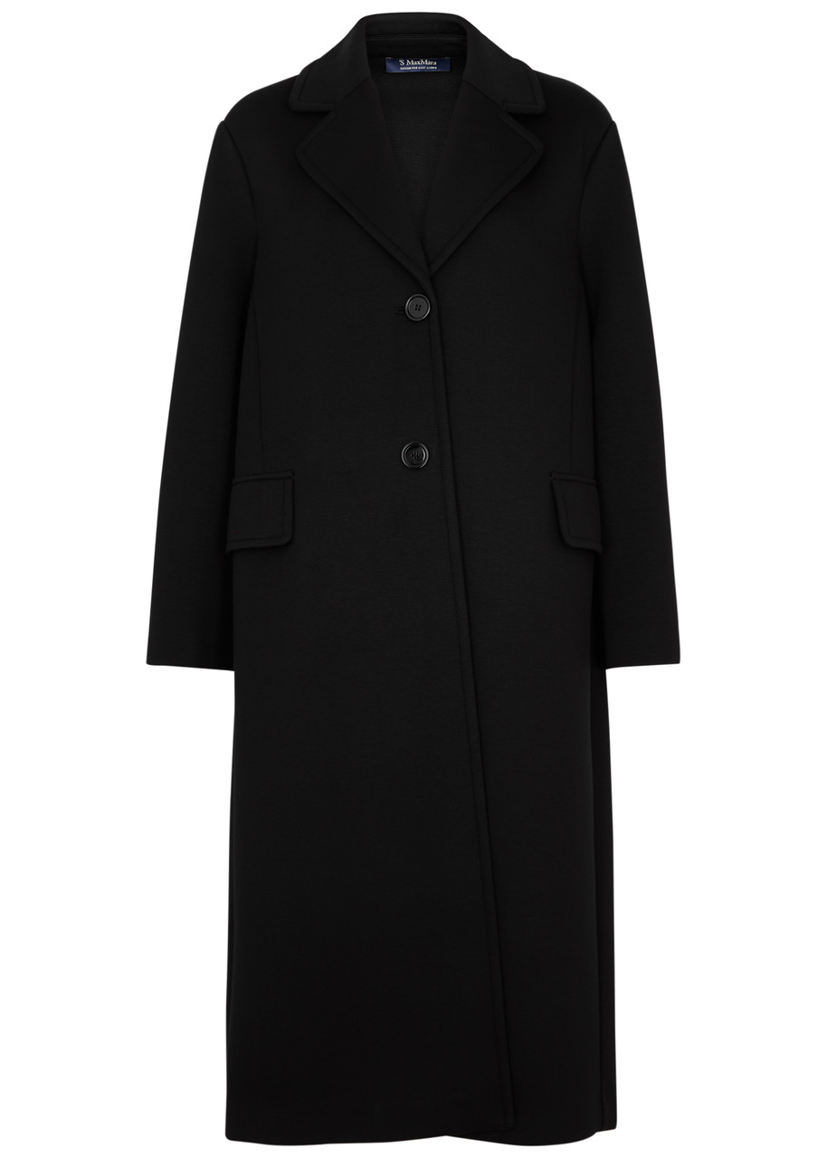 's Max Mara Radice Jersey Coat In Black
