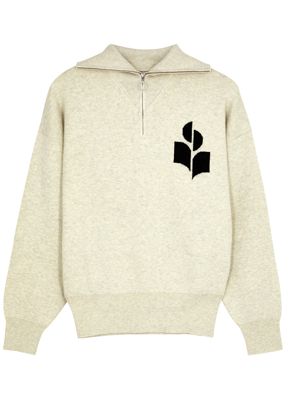 Isabel Marant Étoile Isabel Marant Etoile Azra Wool-blend Sweater In Light Grey