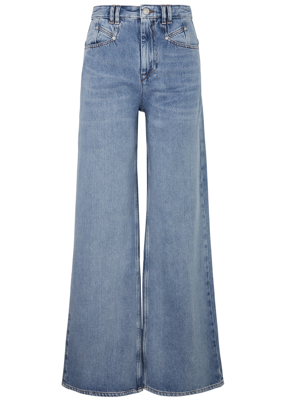 Isabel Marant Lemony Wide-leg Jeans In Blue