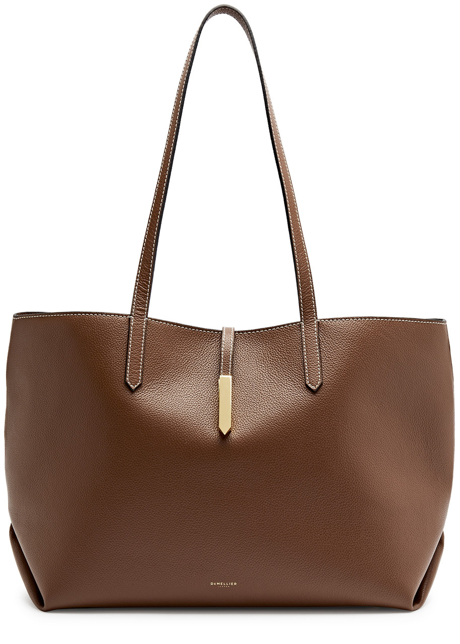 Demellier Tokyo Grained Leather Tote In Tan