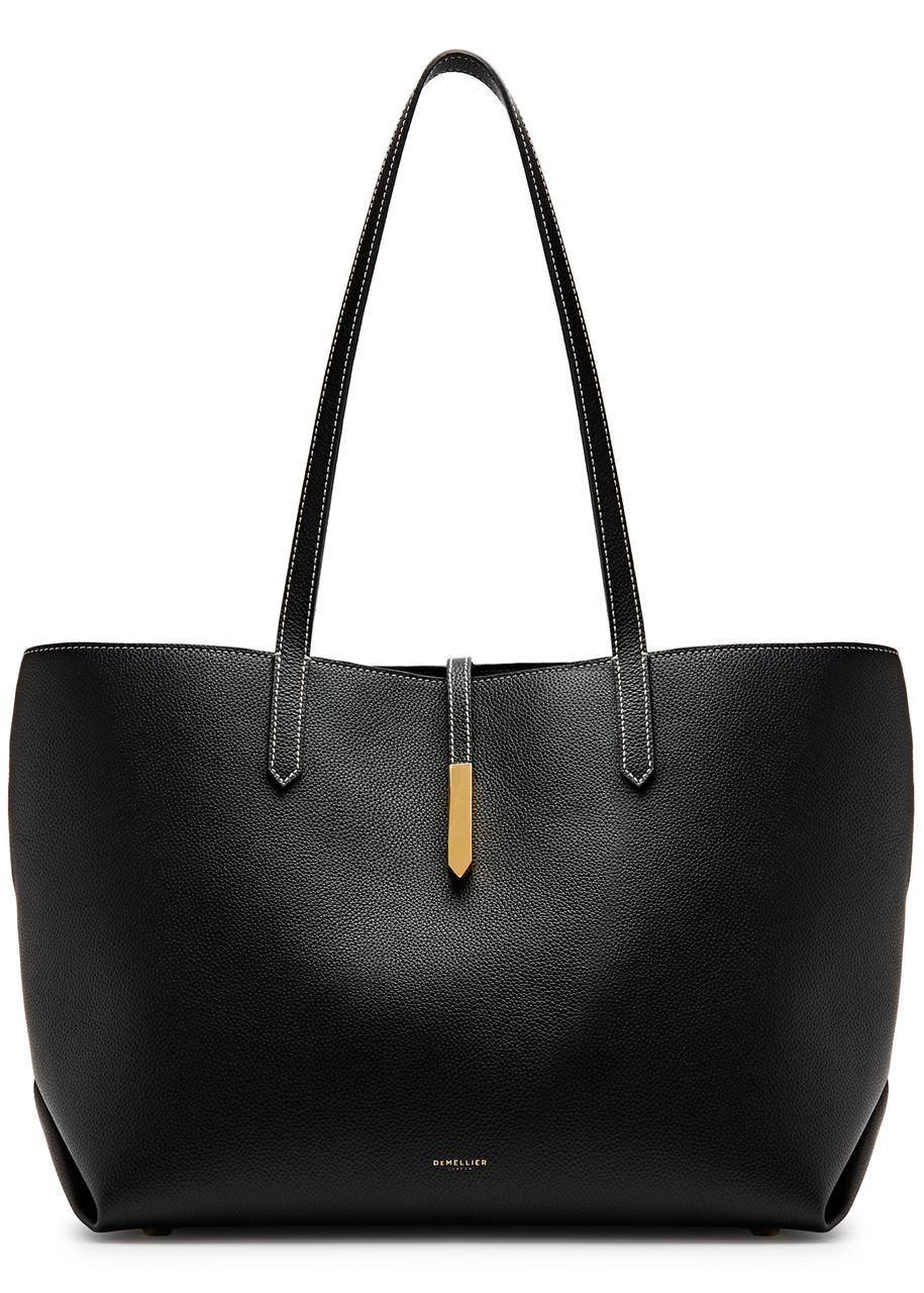 Demellier Tokyo Grained Leather Tote In Black