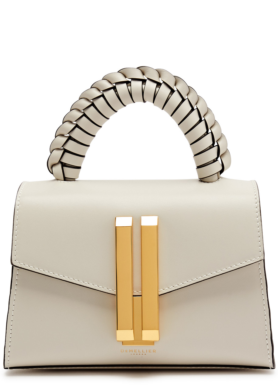 Demellier The Nano Montreal Leather Cross-body Bag In Off White