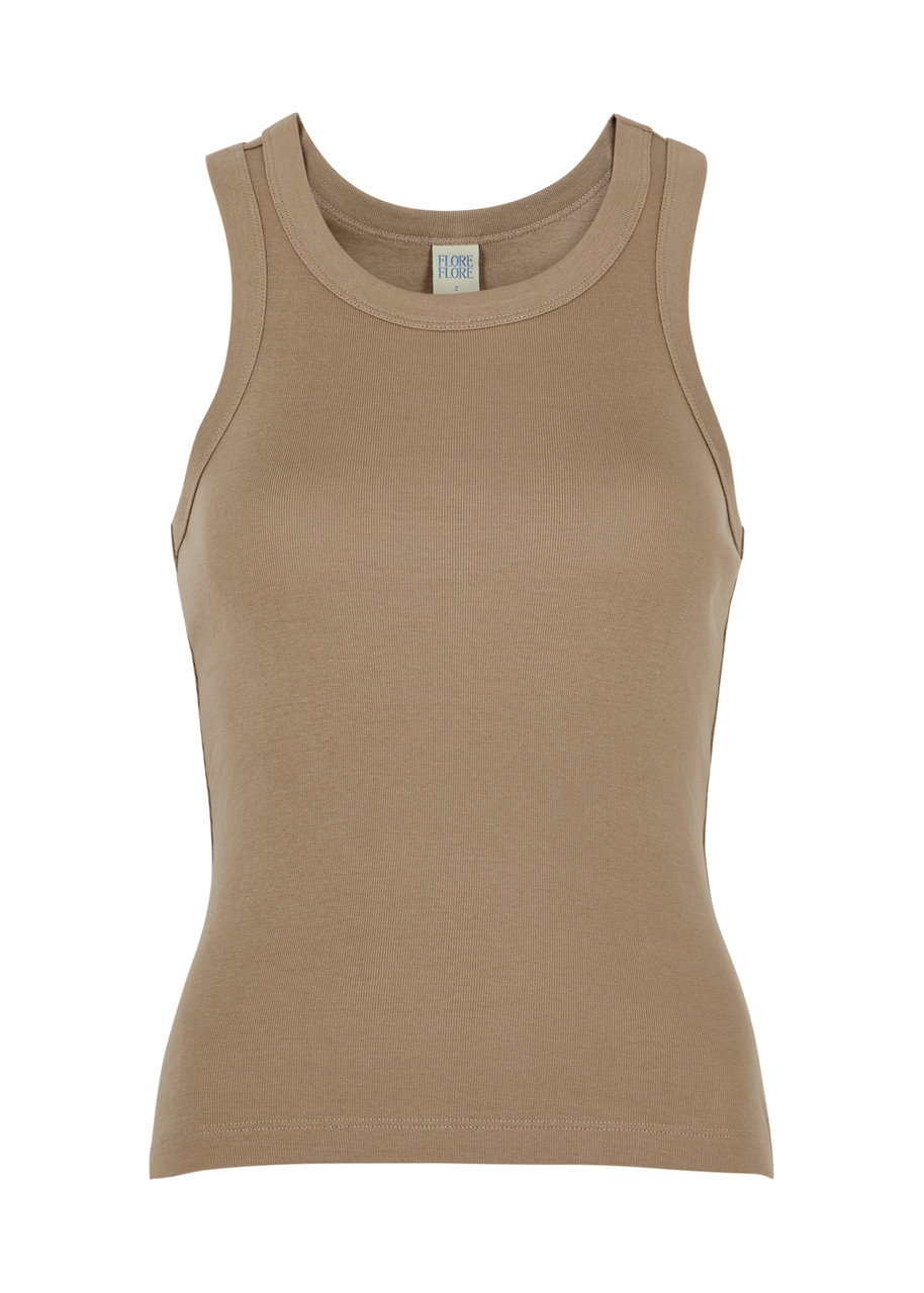 Flore Flore Hannah Cotton Tank - Sand - XS (UK6 /xs)
