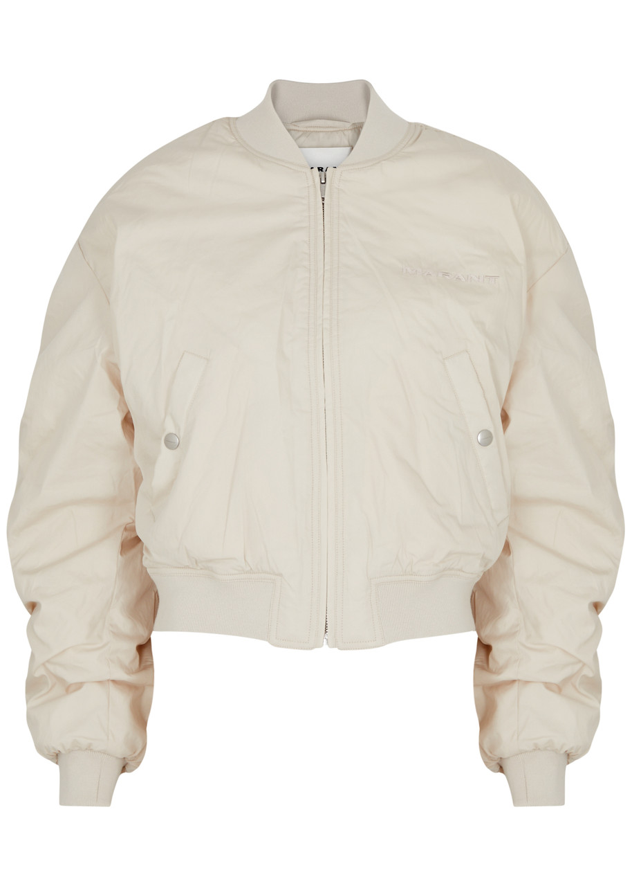 Isabel Marant étoile Bessime Ruched Cotton-blend Bomber Jacket