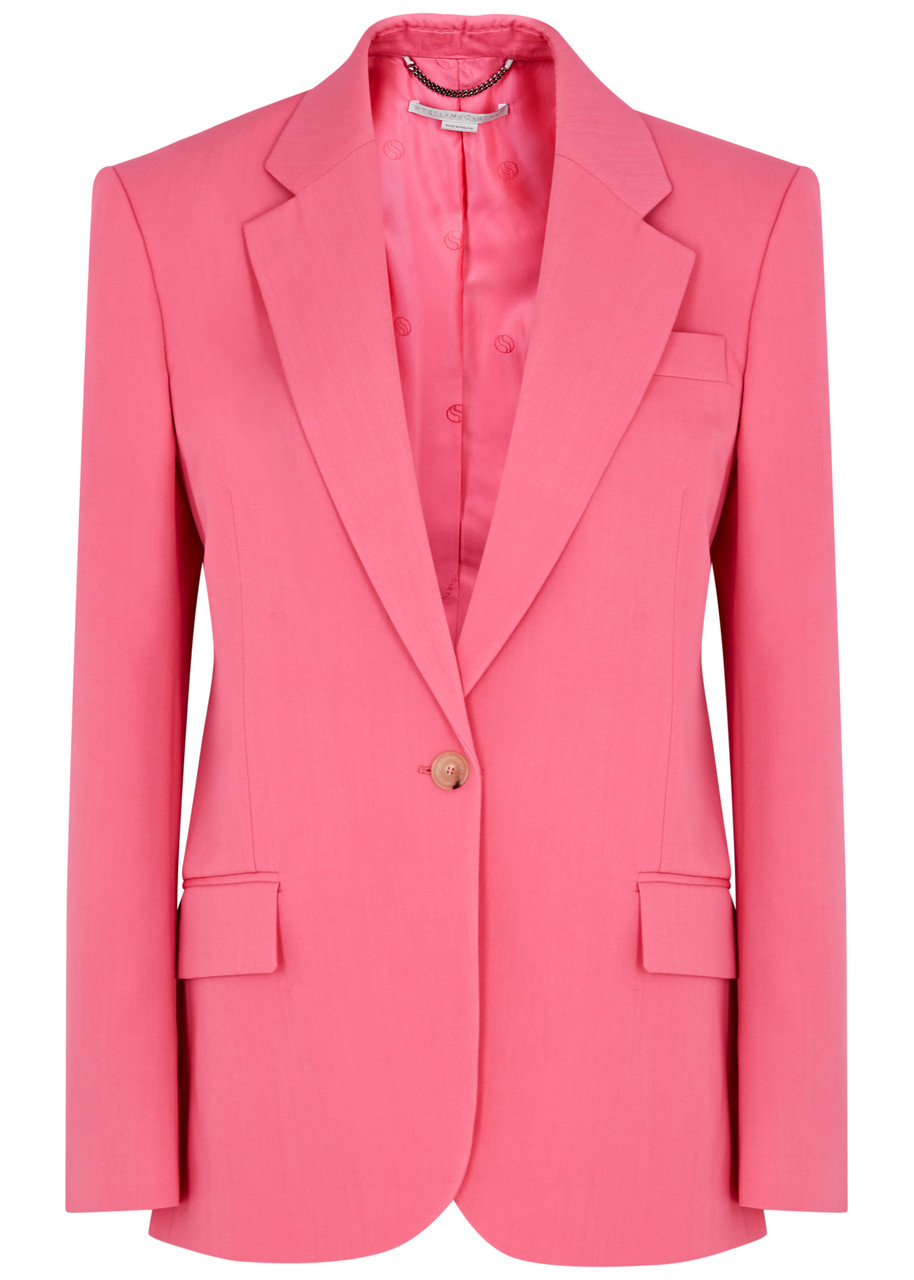 Shop Stella Mccartney Iconic Stretch-cotton Blazer In Pink