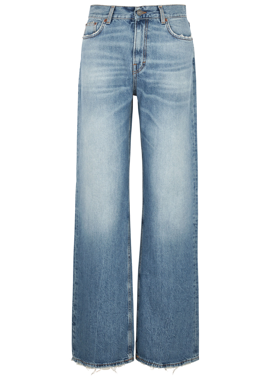 Shop Haikure Korea Straight-leg Jean In Blue