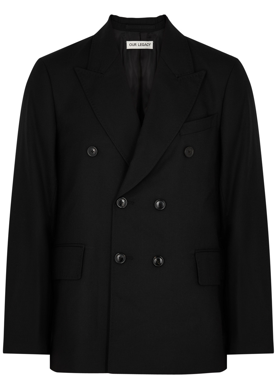 Shop Our Legacy Unconstructed Wool Blazer In Black