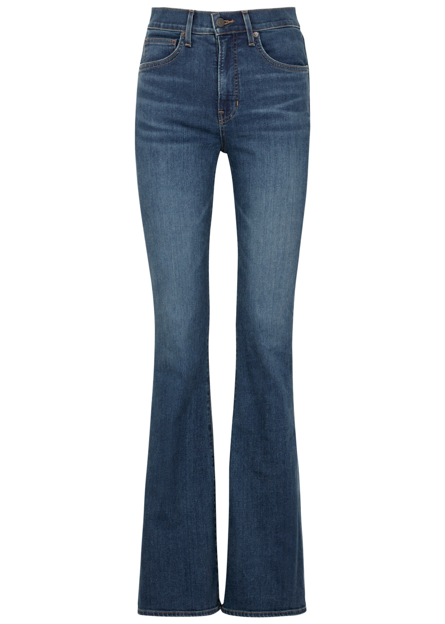 Shop Veronica Beard Beverly Flared Jeans In Denim