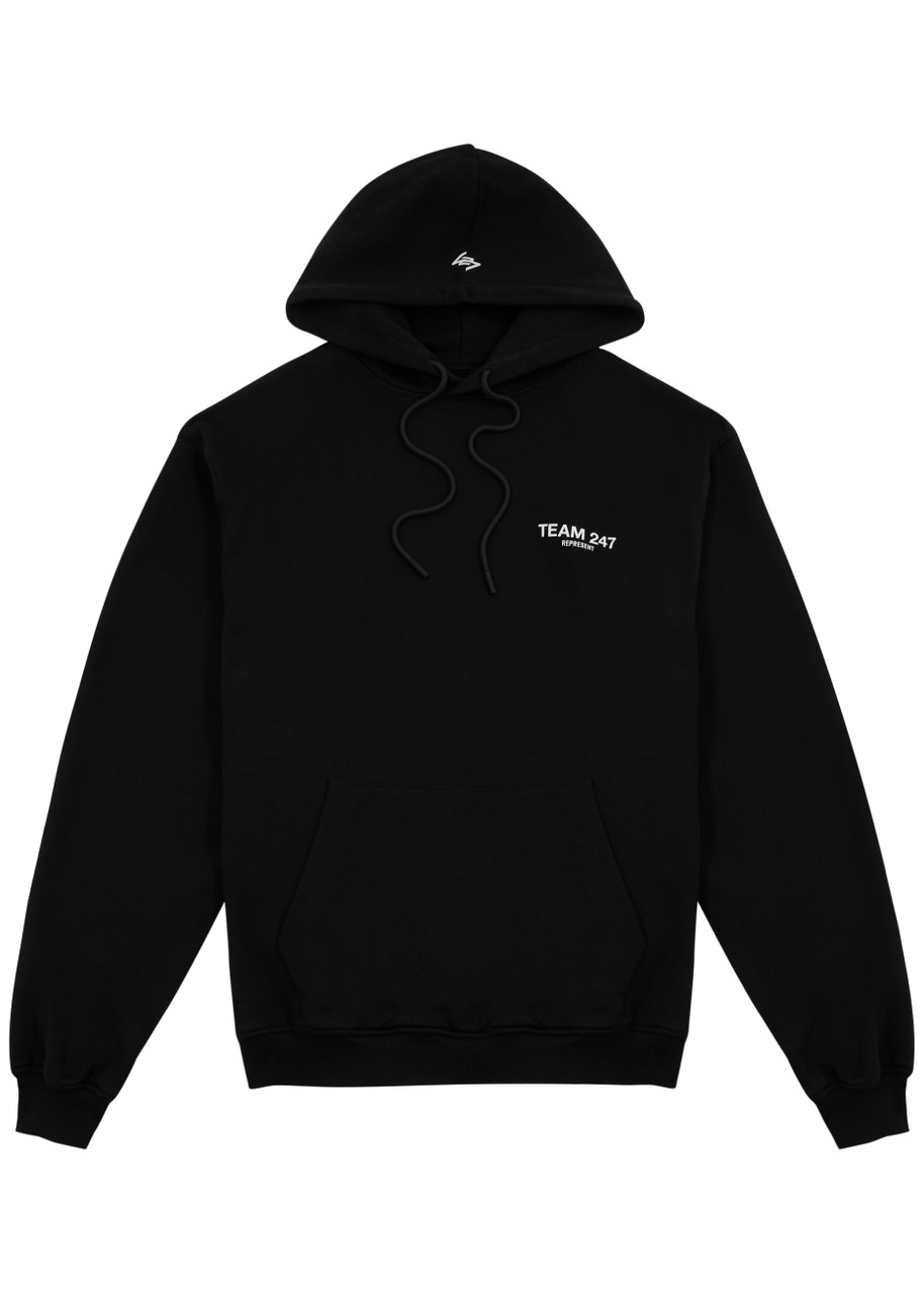 Shop Represent Team 247 Logo Hooded Sweatshirt In Black