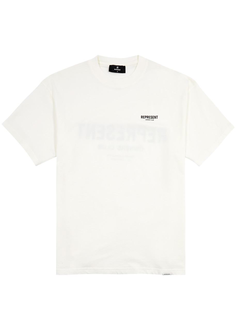 Represent Owners Club Logo Cotton T-shirt In White