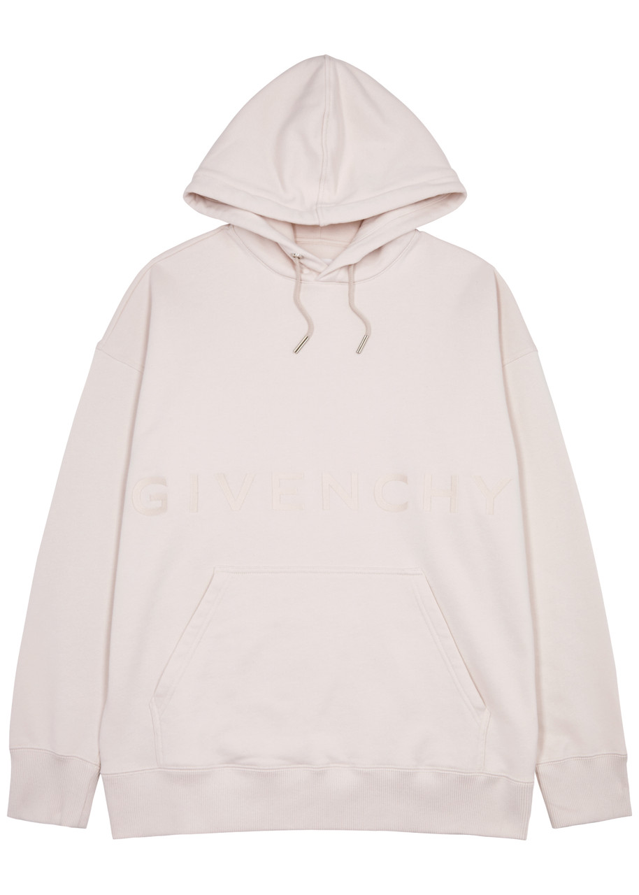 Givenchy Logo Hooded Cotton Sweatshirt In Light Pink