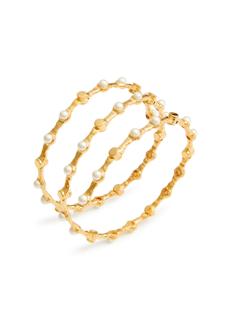 Joanna Laura Constantine Twisted 18kt Gold-plated Bracelet