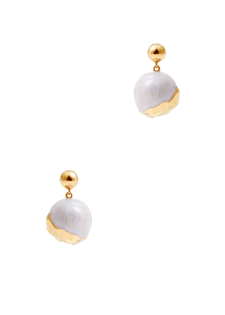 Orb 18kt Gold-plated Drop Earrings