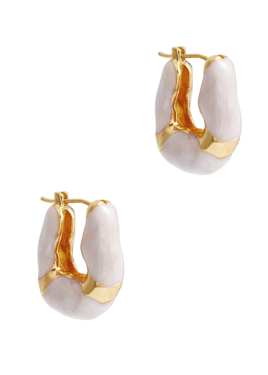 Wave 18kt Gold-plated Hoop Earrings