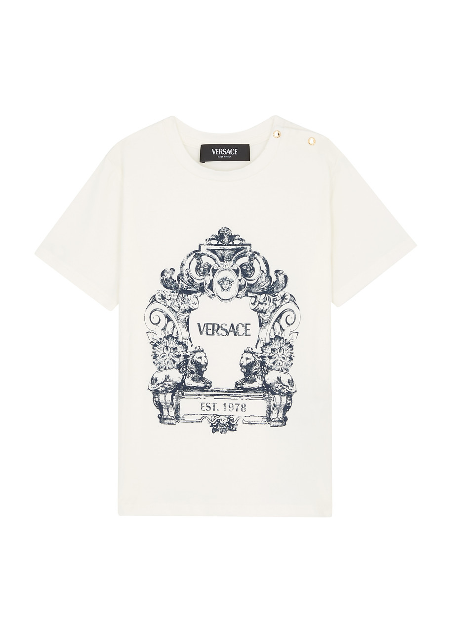 VERSACE KIDS LOGO-PRINT COTTON T-SHIRT