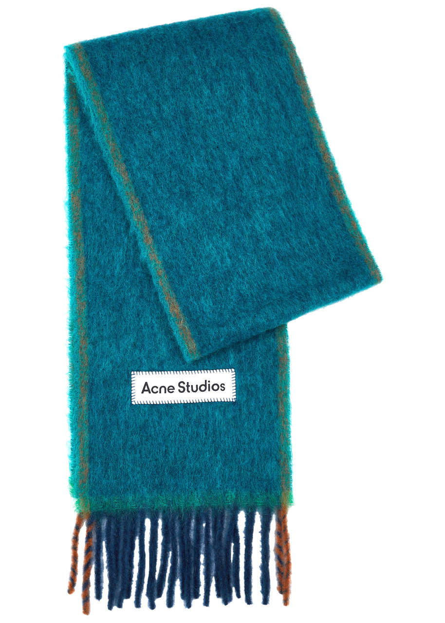 Acne Studios Vally Alpaca-blend Scarf - Blue - One Size