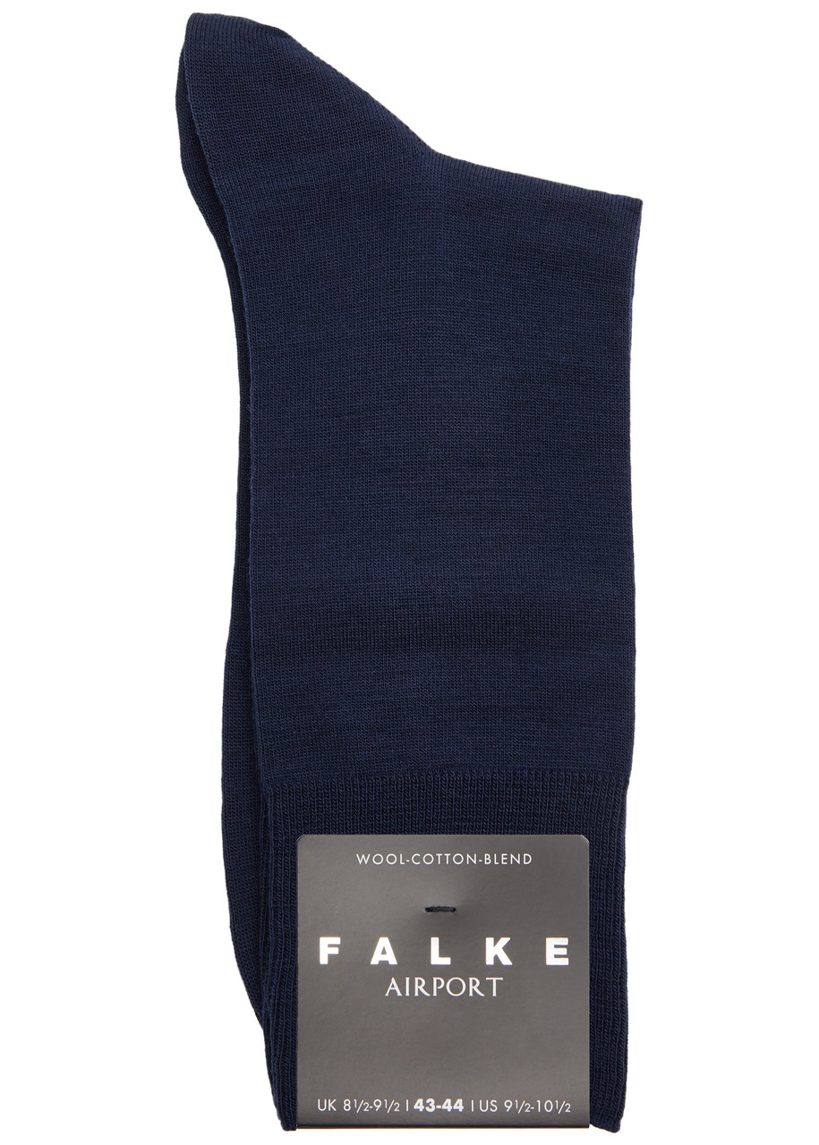 Falke Airport Wool-blend Socks - Navy - 3940 (IT39-40)