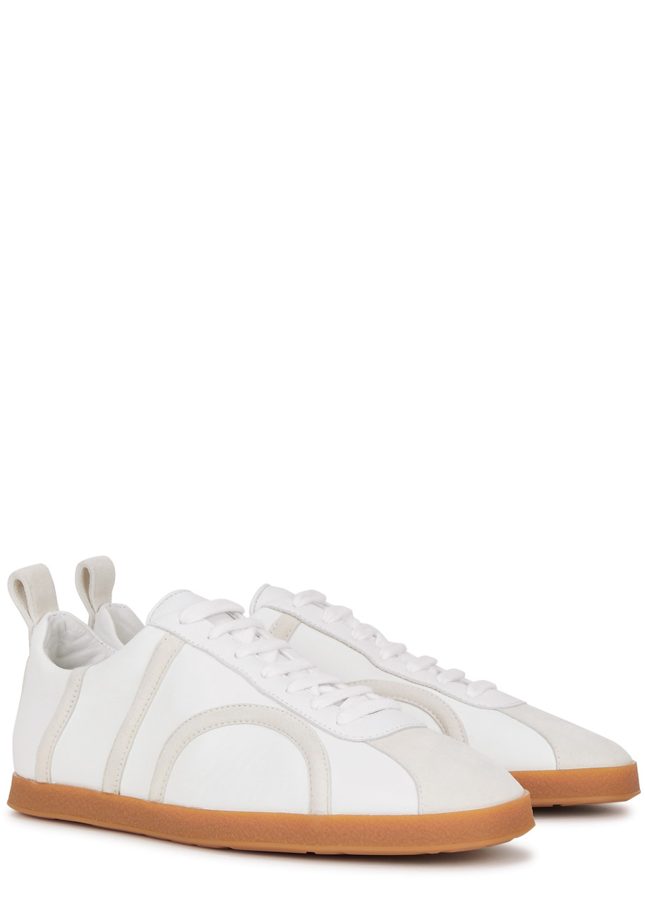  Totême Panelled Leather Sneakers - Off White - 40 (it40 / Uk7), Toteme Trainers, Lace Up Front - 40 (it40 / Uk7) 