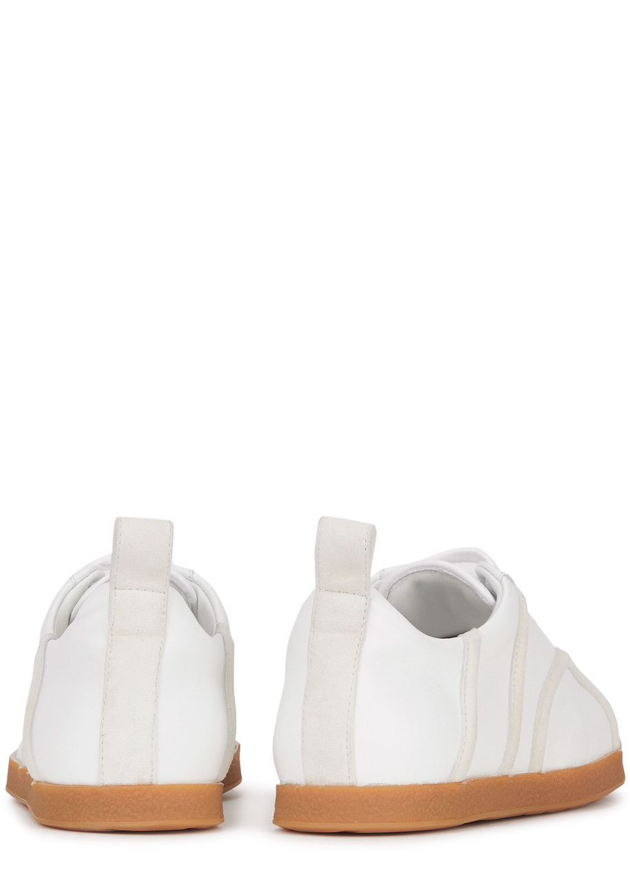  Totême Panelled Leather Sneakers - Off White - 40 (it40 / Uk7), Toteme Trainers, Lace Up Front - 40 (it40 / Uk7) 