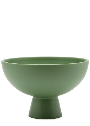 Raawii Strøm Medium Earthenware Bowl In Green