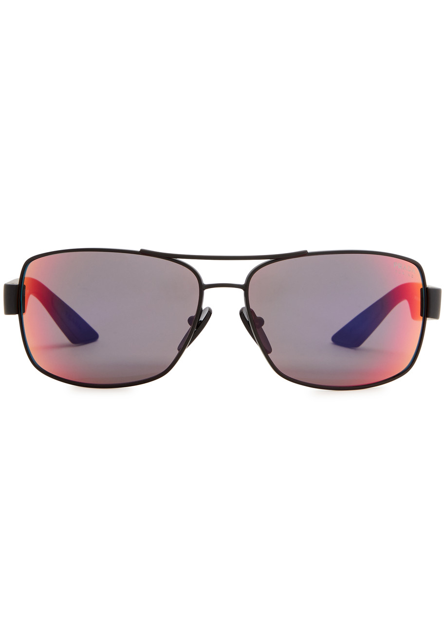 PRADA PRADA LINEA ROSSA AVIATOR-STYLE SUNGLASSES