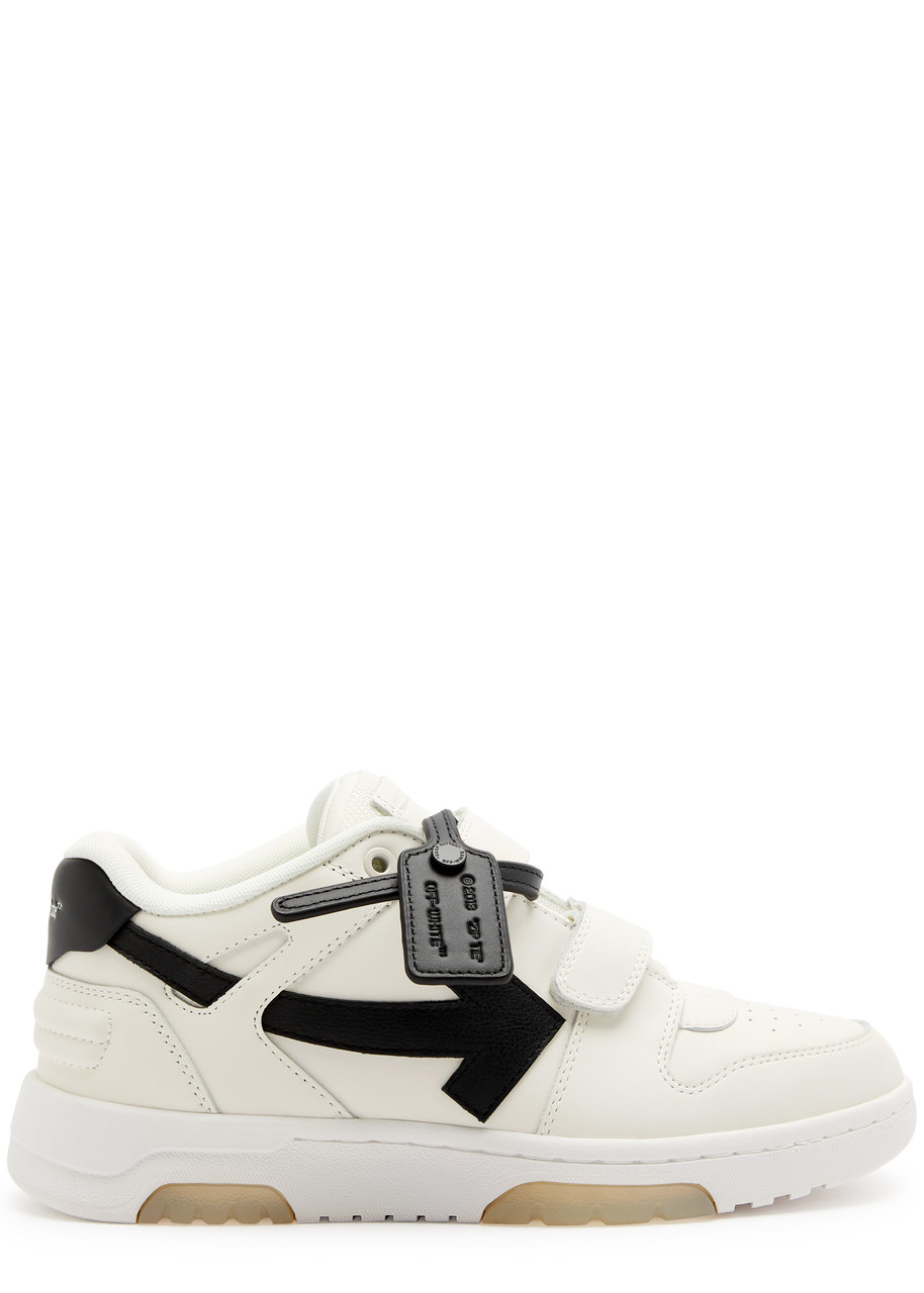 Off-white Kids Out Of Office Leather Sneakers (it35-it38) In White