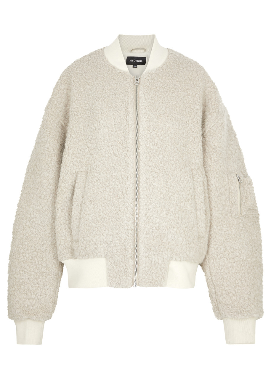 Meotine Bianca Bouclé Wool-blend Bomber Jacket