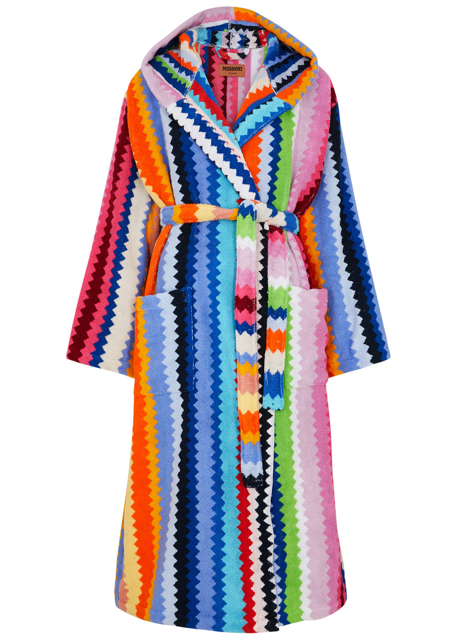 Missoni Cecil Zigzag Terry Dressing Gown In Multicoloured
