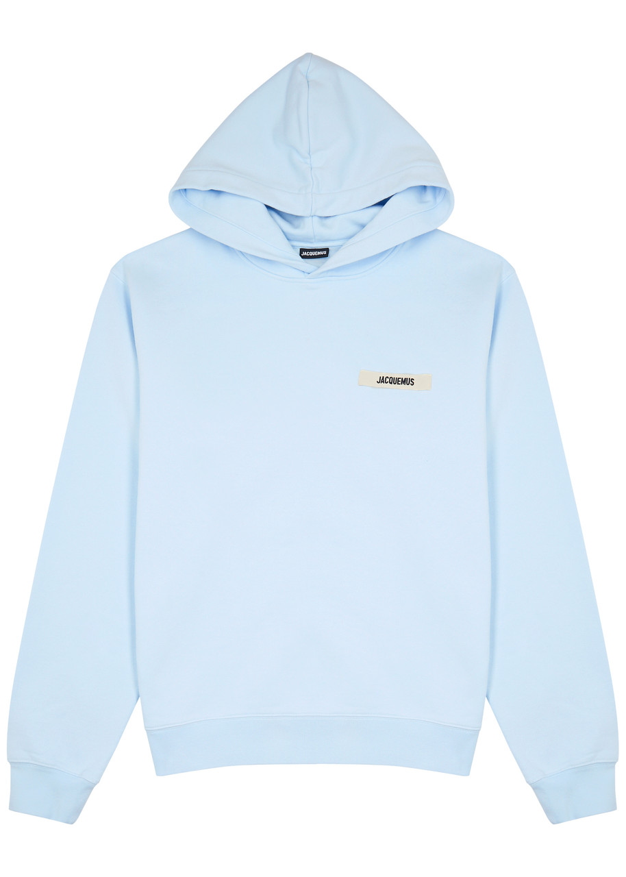 Jacquemus Le Hoodie Gros Grain Cotton Sweatshirt - Light Blue - XL
