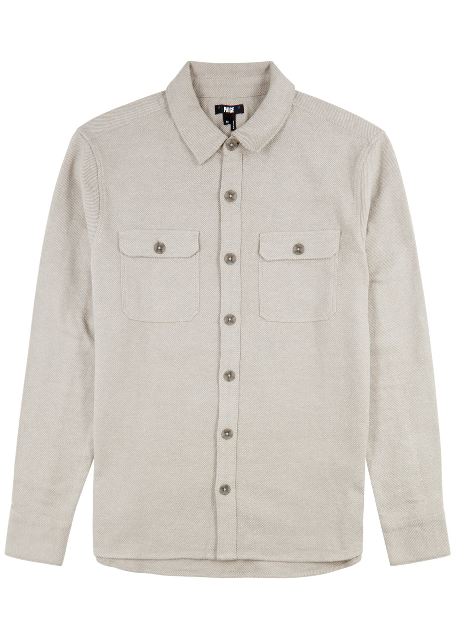 Paige Wilbur Cotton Overshirt In Ecru