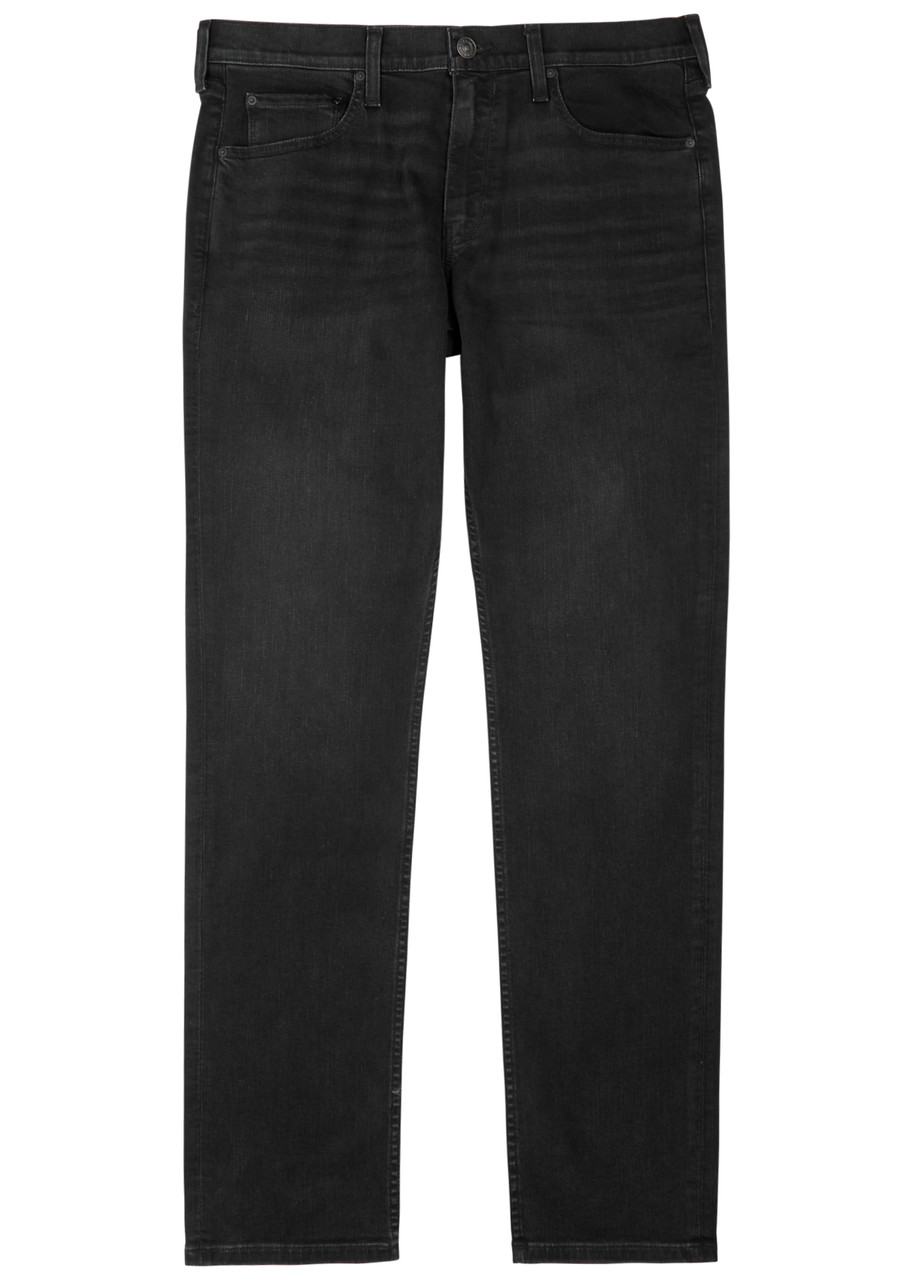 Paige Federal Slim Straight-leg Jeans In Black