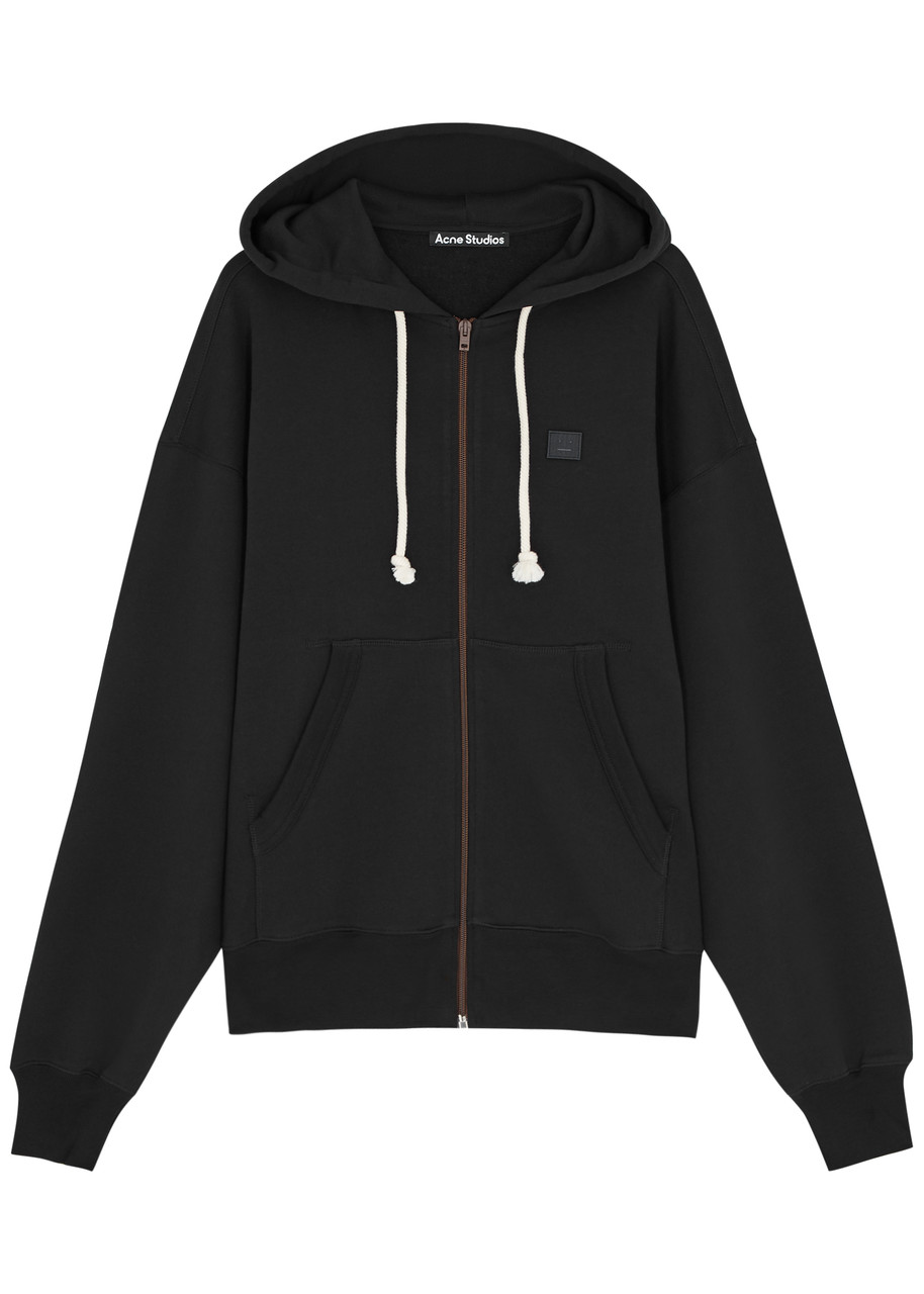 Acne Studios Hooded Cotton Sweatshirt In Black